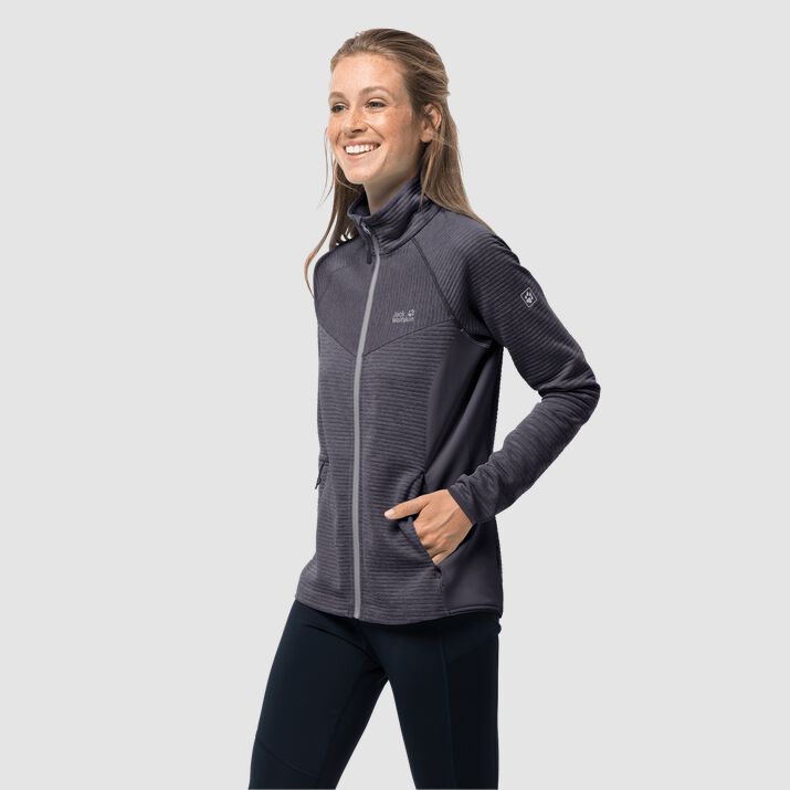 Chamarra Polar Jack Wolfskin Active Tongari Mujer Azul Marino Mexico-2495117